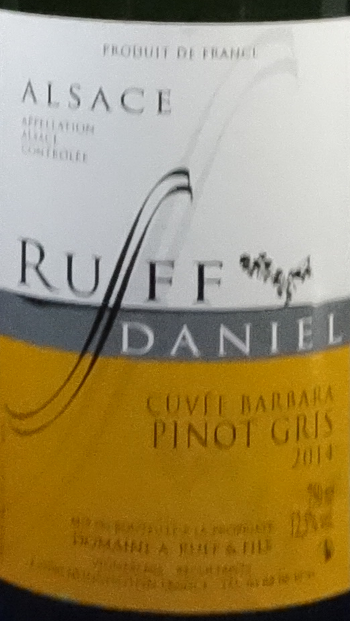 Daniel Ruff Pinot Gris Cuvée Barbara 2020